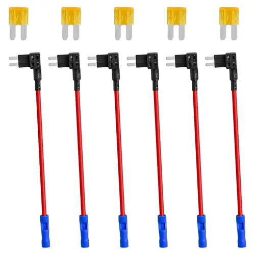 MuHize Grifos de fusibles Micro2 – Adaptador de circuito adicional ATR de 12 V para caravana y automóvil, 5 fusibles 5A, diseño de doble ranura para