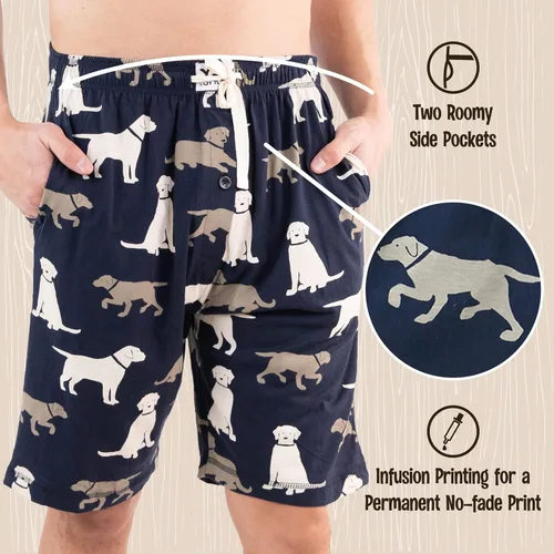 Miniatura 61 de Lazy One - Pantalones cortos de pijama para hombre, ropa de dormir