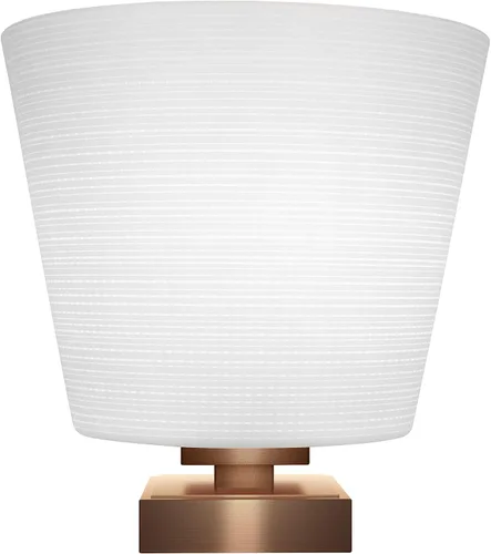 Miniatura 15 de Toltec Lighting Luna Accent - Lámpara de mesa, acabado grafito, cristal cuadrado de burbujas ahumadas de 3.5 pulgadas