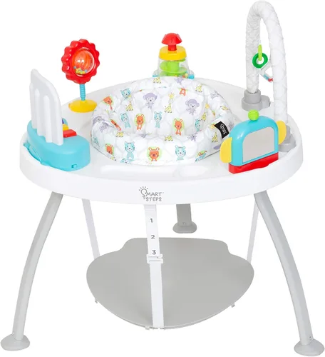 Miniatura 18 de Smart Steps® Explore N’ Play 5 en 1 de asiento de actividad a elevador, Azul Safari Divertido