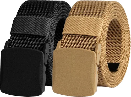 Miniatura 13 de UNGGJKB Men's Tactical Belt, Nylon Casual Elastic Belt, Work Belt That Can Be Cut And Adjusted