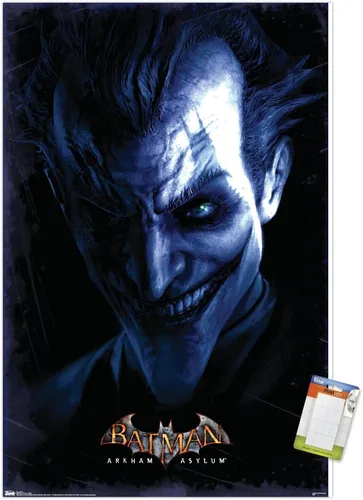 Miniatura 11 de Trends International DC Comics VIdeo Game - Póster de pared de Arkham Asylum - Joker, 14.725 x 22.375 pulgadas, versión enmarcada en negro Versión