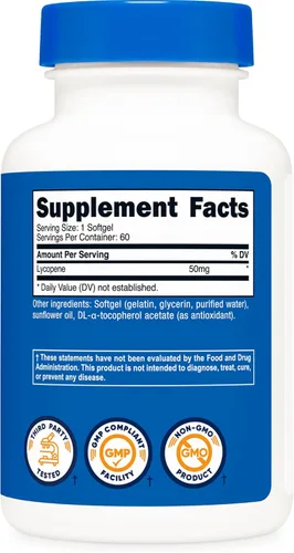 Miniatura 5 de Nutricost Licopeno 50mg cápsulas blandas (60 cápsulas blandas)