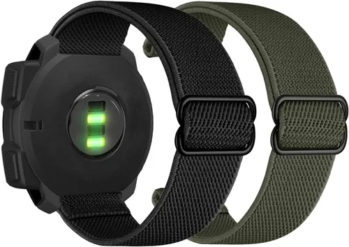 Miniatura 8 de Abanen Correas elásticas de reloj de 0.866 pulgadas para Garmin Instinct 3 de 1.772 pulgadas/2 Solares, correa de nailon elástico suave