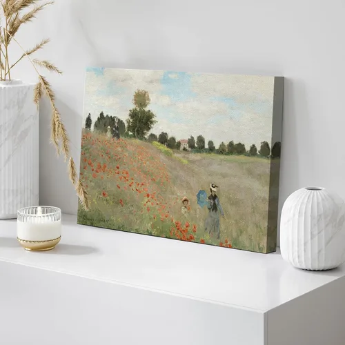 Miniatura 22 de wall26 Prado con álamos por Claude Monet - Arte moderno impresionista, arte en lienzo para el hogar, 12 x 18 pulgadas