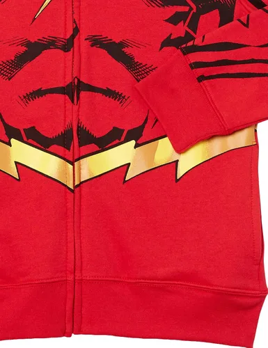 Miniatura 3 de DC Comics Little Flash Cosplay - Sudadera con capucha y capa para niños, talla 4-20