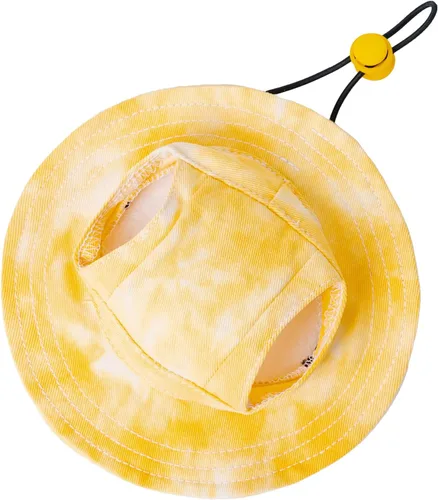 Miniatura 15 de Sombrero para mascotas con agujeros para las orejas, protector solar, gorra de béisbol adecuada para perros pequeños y medianos, sombrero de Rosa