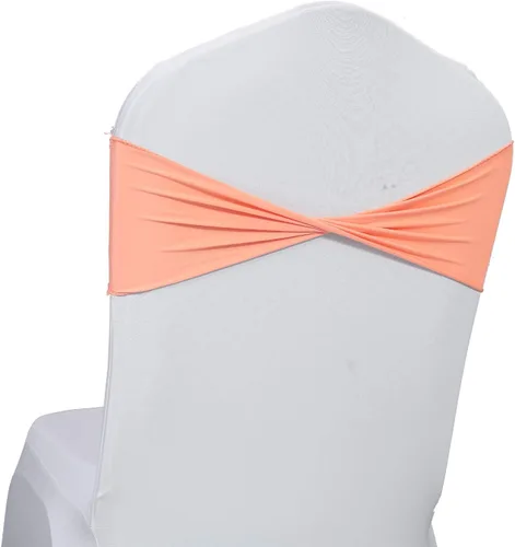Miniatura 19 de MDS Paquete de 100 bandas de elastano para silla, bandas lisas sin hebilla, reutilizables, elásticas, para decoración de bodas, recepciones, Azul