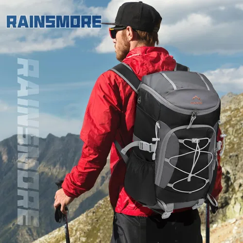 Miniatura 2 de RAINSMORE Mochila de senderismo plegable para mujeres y hombres, mochila de camping plegable de 40 litros, impermeable, bolsa de senderismo ligera