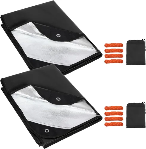 Miniatura 10 de RedSwing Manta de Supervivencia de Servicio Pesado, Lona Térmica de Emergencia Impermeable, Mantas Reflectantes Multiusos Aisladas para Todo Tipo