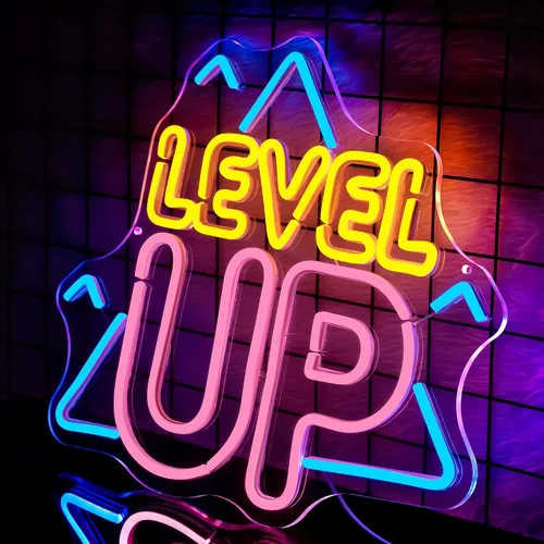 Miniatura 2 de Decoración de sala de juegos, letrero de neón de nivel superior para decoración de pared, accesorios de juegos, letrero LED regulable