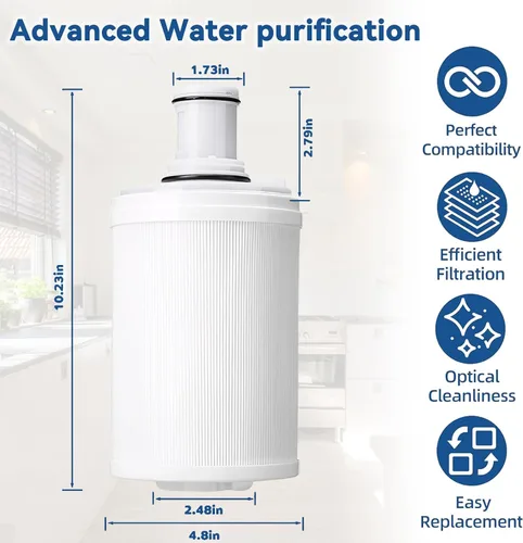 Miniatura 2 de 100186 Cartucho de filtro de repuesto compatible con el sistema de filtro de agua Amway Espring, filtración de alta precisión, salida rica