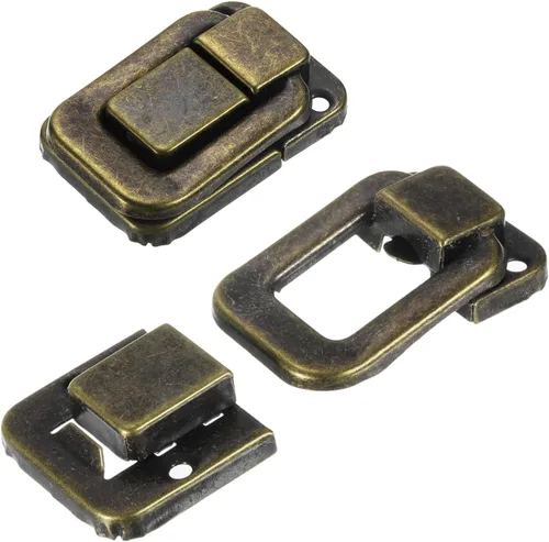 Miniatura 4 de uxcell 2 cerraduras de cierre de palanca, 1.89 x 1.26 pulgadas (largo x ancho), cierre de cerrojo de hierro para joyero, caja de herramientas