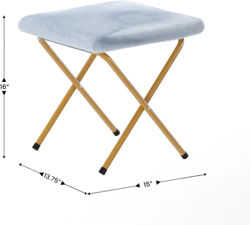 Miniatura 7 de Flash Furniture Eleanor - Silla portátil doble platillo con 2 otomanas, marcos de acero plegables, para dormitorio o dormitorio, 56 pulgadas, piel