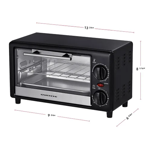 Miniatura 6 de OVENTE Horno tostador de encimera de 8L con temporizador de 60 minutos, control de temperatura ajustable, bandeja para hornear fácil de limpiar