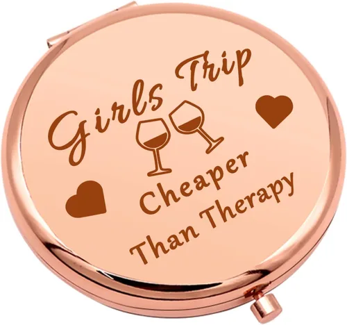 Regalos de viaje para niñas, regalos de fin de semana, regalo de viaje para adolescentes, mejor amiga, hija, espejo de maquillaje de viaje para