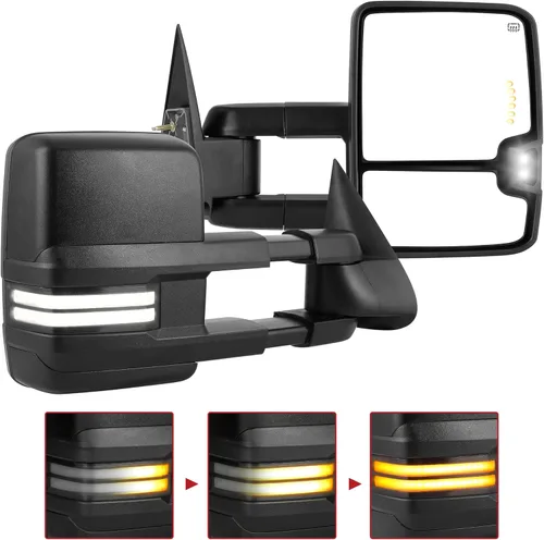 Miniatura 10 de YITAMOTOR Espejo de Remolque Compatible con 2014 2015 2016 2017 2018 Silverado 1500 2500 3500 Avalanche Tahoe Suburban, GMC Sierra Yukon, Telescopio