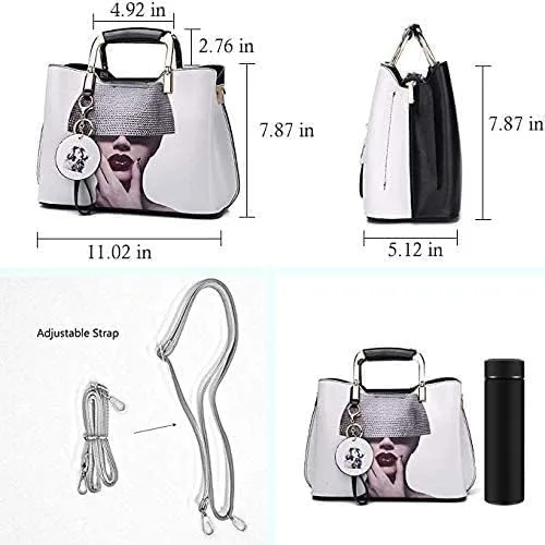 Miniatura 5 de Nevenka Monederos y bolsos para mujer con asa superior, bolsos de hombro de cuero para mujer