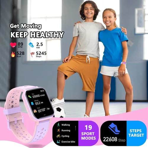 Miniatura 3 de Reloj inteligente para niños y adolescentes, no necesita teléfono, rastreador de actividad física para niños y niñas, reloj con 19 modos deportivos