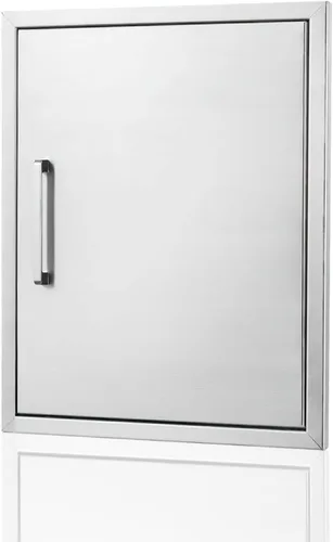 Miniatura 18 de Puerta de cocina para exteriores, 18 pulgadas de ancho x 21 pulgadas de alto, panel de puerta de doble pared de acero inoxidable, parrilla de una