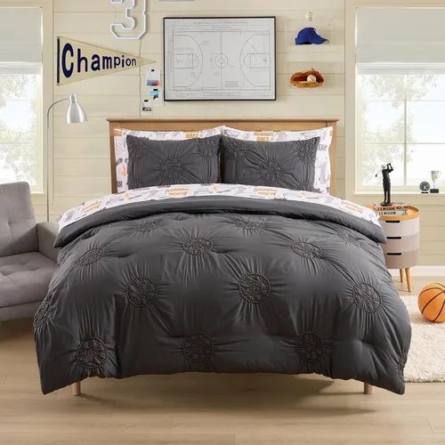 Miniatura 26 de Juego de ropa de cama para niños en una bolsa para niños y niñas, juego de sábanas impresas y edredón, individual, Waterbury Marble Mármol Waterbury
