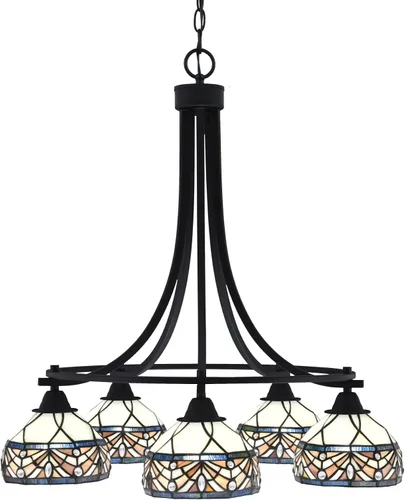Miniatura 48 de Toltec Lighting Paramount 3405-BN-3001 - Lámpara de araña (5 luces, níquel cepillado)