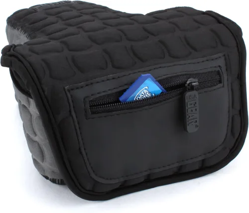 Miniatura 3 de USA GEAR - DSLR estuche/funda para cámara con almacenamiento de accesorios con cierre, flexible y pasador para cinturón de neopreno, compatible