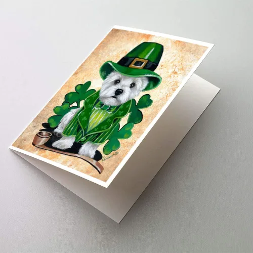 Miniatura 197 de Caroline's Treasures PPP3013GCA7P - Tarjetas de felicitación y sobres para mascotas de Basset Hound Teacher, paquete de 8 tarjetas en blanco
