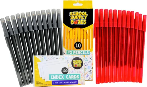 Miniatura 6 de Paquete de escritura para escuela primaria 1 caja – 51 piezas por caja School Supply Boxes – Productos esenciales para el regreso a clases