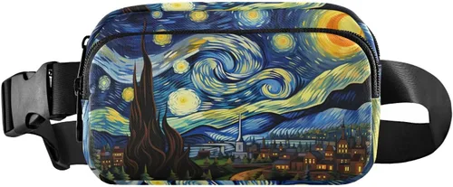 Van Gogh Starry Night Riñoneras para mujeres y hombres - Riñonera cruzada H130129, 21340594, Talla única, Moda