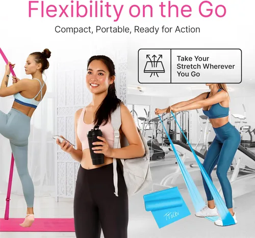 Miniatura 6 de TTolbi Door Leg Stretcher Strap with Sturdy Door Anchor & Resistance Band - Splits & Flexibility Trainer for Ballet, Dance, Gymnastics, Cheer, Pole