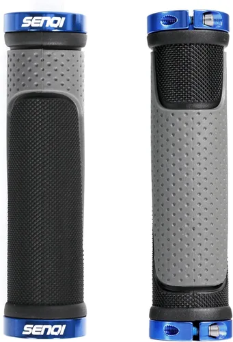 Miniatura 10 de Puños de bicicleta ligeros de 5.118 in y 3.543 in, manillar de 0.874 in, antideslizantes, adecuados para bicicletas de montaña y BMX de múltiples
