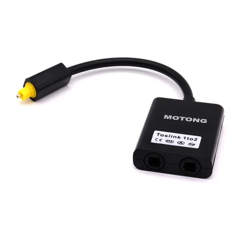 Miniatura 7 de MOTONG Toslink - Adaptador divisor de audio óptico digital, 1 en 2 salidas