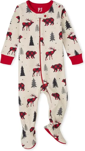 Miniatura 67 de The Children's Place Pijama de Navidad unisex para bebé, algodón Esqueleto