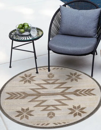 Miniatura 13 de Unique Loom Outdoor Modern Collection - Alfombra de área - Albuquerque (2' x 3' 1" Rectángulo Beige/Marrón)