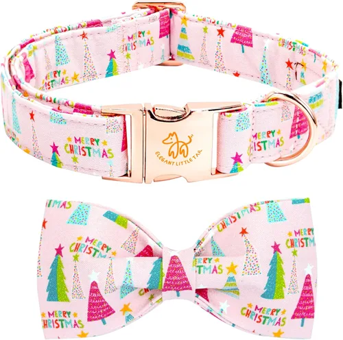 Miniatura 34 de Elegante collar para perro con moño Floral Vintage, cómoda pajarita para perro, collar de perro con lazo Collar ajustable para perros pequeños