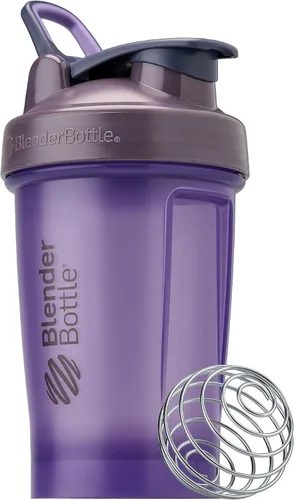 Miniatura 12 de BlenderBottle Classic V2 Botella mezcladora perfecta para batidos de proteínas y preentrenamiento, 28 onzas, color ciruela
