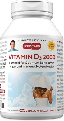 Miniatura 17 de Andrew Lessman Vitamina Cápsulas – Alta Potencia, esencial para la absorción de calcio, apoya la salud de los huesos, la función muscular saludable