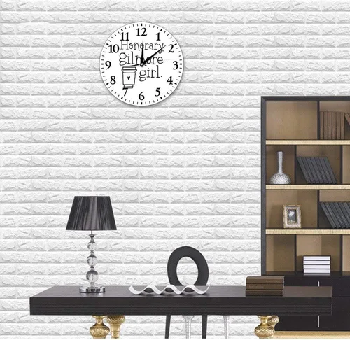 Miniatura 3 de Reloj de pared honorario Gilmore Girl Reloj de pared redondo de cristal para decoración de pared para cocina, oficina, reloj colgante retro