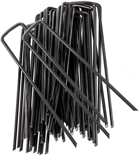 Estacas de Jardín, Clavijas de Anclaje de Suelo, Clavijas en Forma de U, Estacas de Jardín, Pernos, Pinchos para Asegurar Césped, Granja, Barrera de