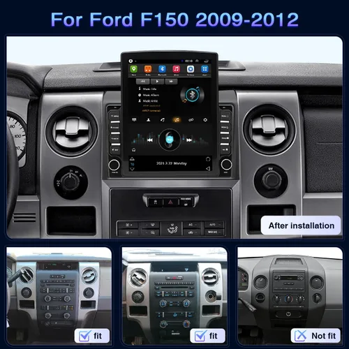 Miniatura 2 de Radio de coche de 9.7 pulgadas para Ford F150 2009 2010 2011 2012 doble DIN con Carplay inalámbrico Android Auto [2+32G] Bluetooth pantalla estéreo