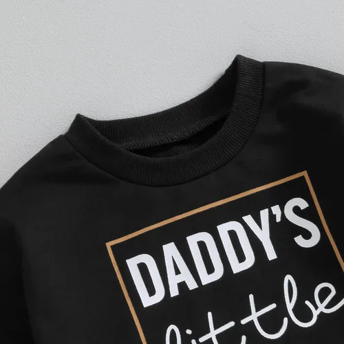Miniatura 4 de Ropa para el día de San Valentín para bebé, sudadera de manga larga con letras, pantalones deportivos elásticos para otoño e invierno