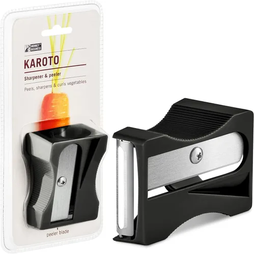 Karoto - Afilador de zanahorias | Pelador de verduras | Pelador de verduras y peeler de pepino | Divertidos utensilios de cocina | de una serie de