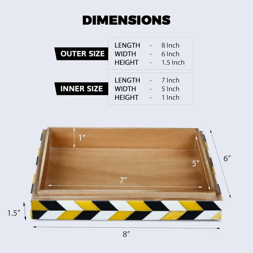 Miniatura 2 de Handicrafts Home Caja de almacenamiento decorativa grande 12x6 – Caja organizadora para mesa de café, acento moderno para decoración del hogar, caja