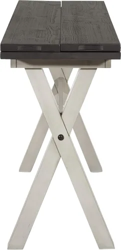 Miniatura 6 de OSP Home Furnishings Kristen - Escritorio extensible abatible para mesa de comedor, acabado carbón