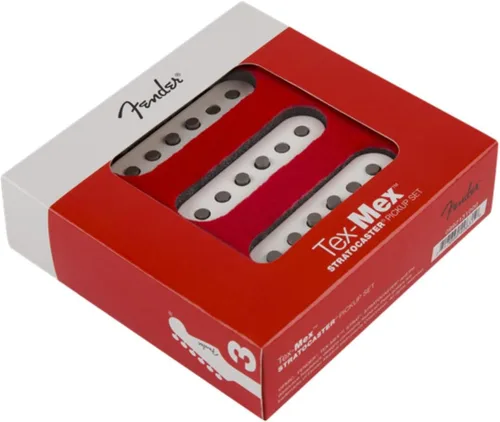 Miniatura 5 de Fender Tex Mex Golpeador Stratocaster precableado, 3 capas, color blanco
