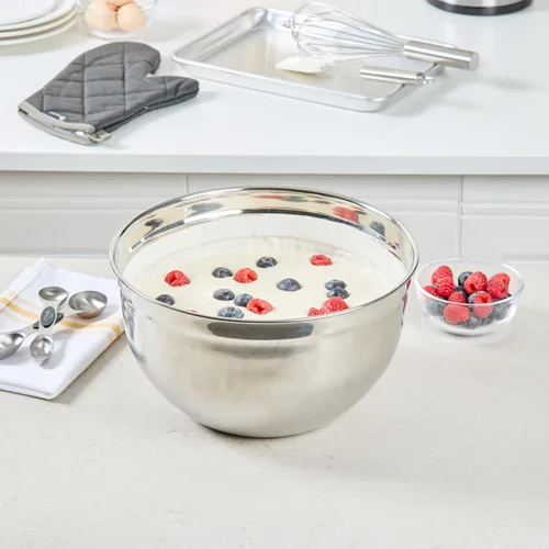 Miniatura 8 de Restaurantware Met Lux - Tazones de mezcla de metal de 9 cuartos de galón, 1 cuenco de harina alemán profunda, resistente a la corrosión, apto