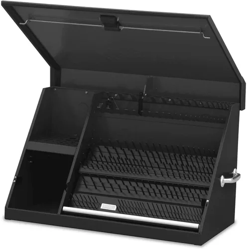 Miniatura 12 de Montezuma – ME300B – Cofre de herramientas portátil TRIÁNGULO de 30 pulgadas – Diseño de varios niveles – Construcción de calibre 16 – Cofre