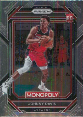 2022-23 PANINI MONOPOLY PRIZM #90 JOHNNY DAVIS RC WASHINGTON WIZARDS BASKETBALL OFFICIAL TRADING CARD OF NBA
