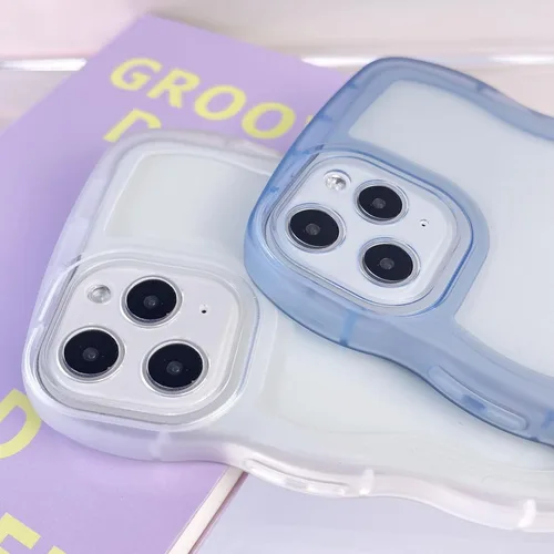 Miniatura 4 de Funda transparente compatible con iPhone 11 Pro, bonita funda delgada de silicona suave, antiarañazos, a prueba de golpes, para mujeres y niñas, Azul